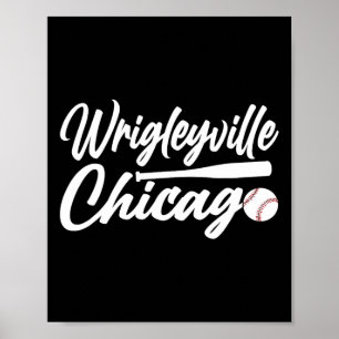 Poster Wrigleyville Chicago Baseball américain