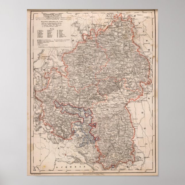 Poster Wurtemberg, Allemagne (Devant)