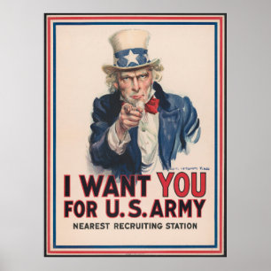 Poster ww1 appel à l'affiche de recrutement de l'armée am