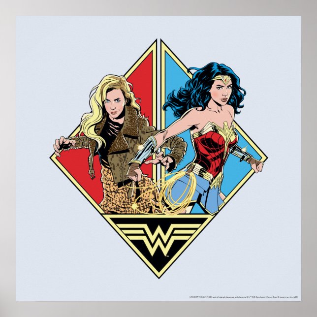 Poster WW84 | Retro Comic Barbara Minerva & Wonder Woman (Devant)