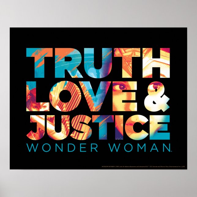 Poster WW84 | Truth Love & Justice Wonder Woman Cutout (Devant)