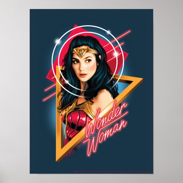 Poster WW84 | Wonder Woman Insigne de personnage Rétrowav (Devant)
