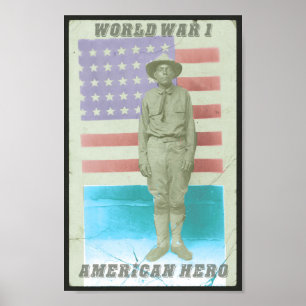 POSTER WWI - HÉROS AMÉRICAIN