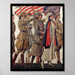 Poster WWI Women Nursing Recruits