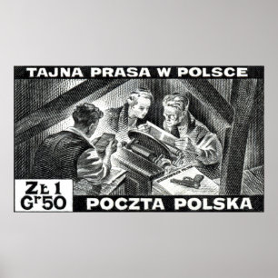 Poster WWII Polish Underground Press