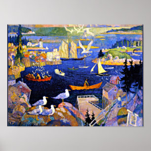 Poster Wyeth - Le port à Herring Cut