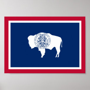 Poster Wyoming Flag