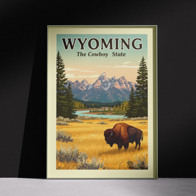 Poster Wyoming vintage (Créateur téléchargé)