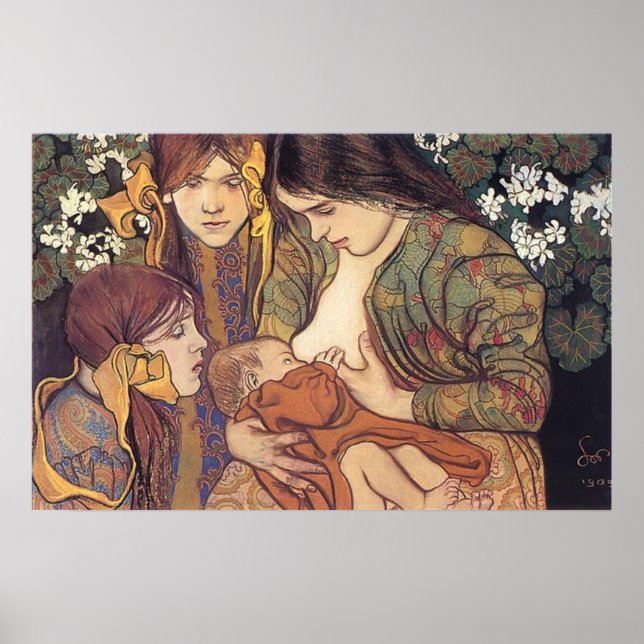 Poster Wyspianski, maternité, 1905 (Devant)
