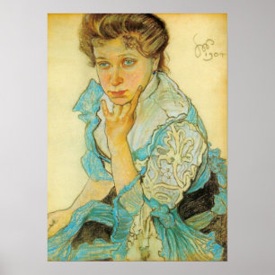 Poster Wyspianski, Portrait de Leonowa Sternbachowa, 1904