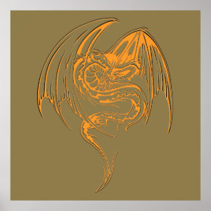 Poster Wyvern Dragon Sont Des Créatures Mythiques Imagina