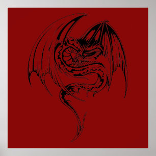 Poster Wyvern Dragon Sont Imaginaires Mythiques Créatures