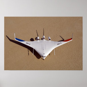 Poster X-48B Corps à aile mixte véhicule aérien sans pilo