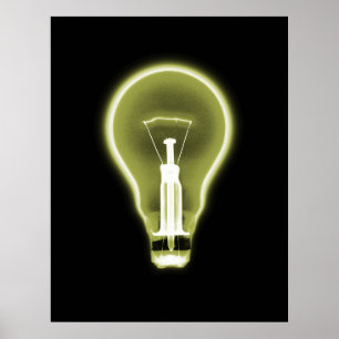 Poster- X-RAY LIGHT BULB BLACK YELLOW Poster