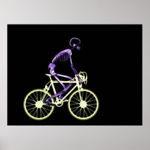 POSTER - X RAY SKELETON ORIGINAL DU VÉLO
