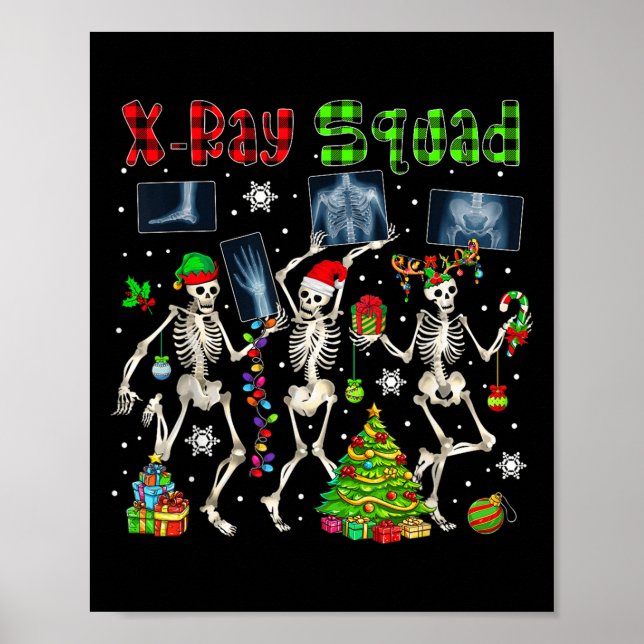 Poster X-ray Squad Xmas Three Santa Reindeer Elf X-ray Sk (Devant)