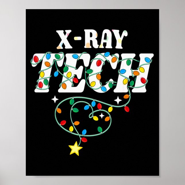 Poster X-ray Tech Christmas Radiologic Technologist Techs (Devant)