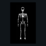 Poster - X-Ray Vision Single Skeleton Black White<br><div class="desc">X-Ray Vision Single Skeleton Black White High Quality, highly collectable and easy to customize x-ray style skeleton design. A modern and spooky Halloween & Gothic style design made especially for all the people into strange art out there! This X-Ray Single Spooky Skeleton design from Galleria Voxeed's X-ray Vision Skeleton Collection...</div>