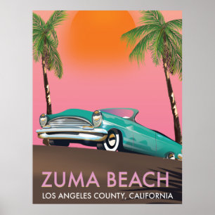 Poster Xian de Zuma Beach Los Angeles en Californie