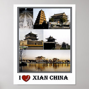 Poster Xian Terracotta Warrios Museum - Clocher -