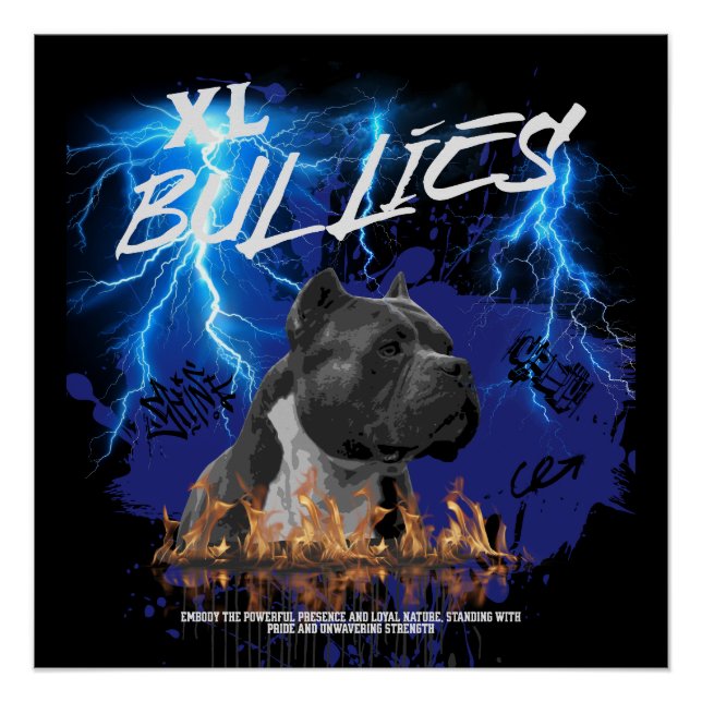 Poster Xl Bully Dogs Pitbull | Bulles Xl (Devant)
