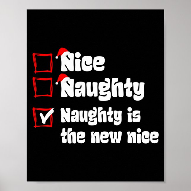 Poster Xmas Nice Naughty Naughty Is The New Nice Christma (Devant)