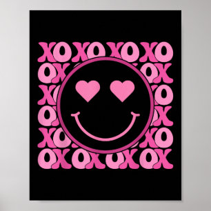 Poster Xo Smile Rose Visage Coeur Yeux Coeur Super Valent