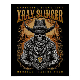 Poster XRay Slinger Skeleton Cowboy