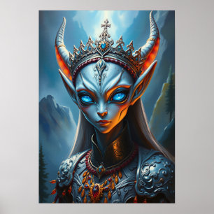 Poster Xylanthia l'Oracle cornu - Fantastique gothique so