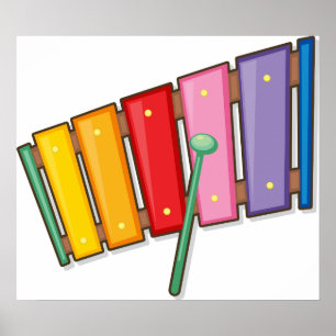 Poster Xylophone coloré