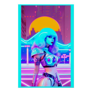 Poster Y2Kayla dans son blues Cyberwave