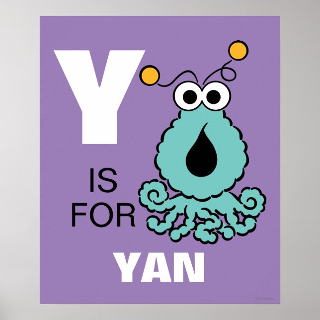 Poster Y est pour Yip-Yips | Ajouter Votre Nom (Devant)