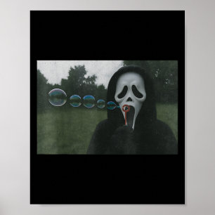 Poster Y Face Blowbbles Funny Horreur Halloween mème