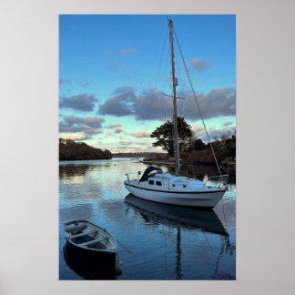 Poster Yacht Crépuscule