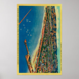 Poster Yacht Harbour, The Palisades et Père Noël Monica
