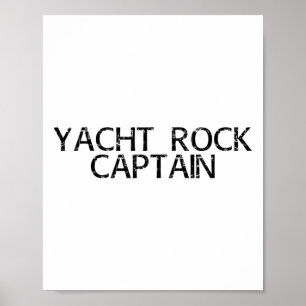 Poster Yacht Rock Capitaine Funny Bateau Sailor Party Car