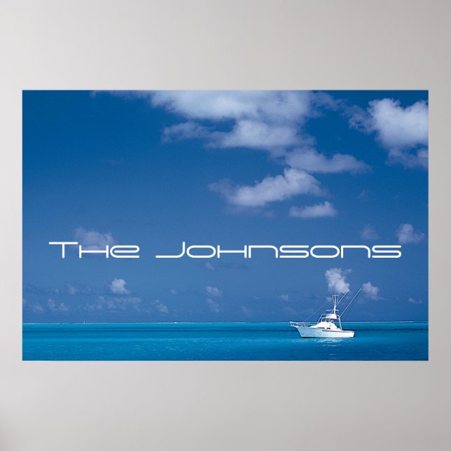 Poster Yachting dans le bleu (Devant)
