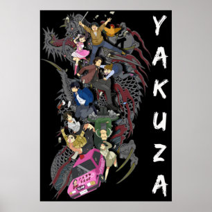 Poster Yakuza yakuza 0 1 2 3 4 5 âmes mortes kiwami