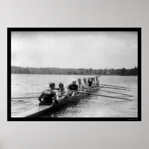 Poster Yale Rowing Racing Shell 1915