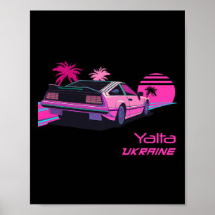 Poster Yalta Ukraine vintage 