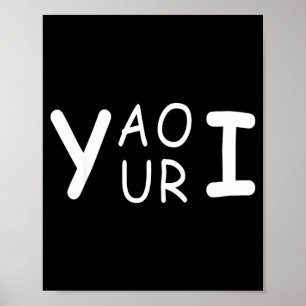 Poster Yaouri vous êtes un jeu de mots drôle mème minimal
