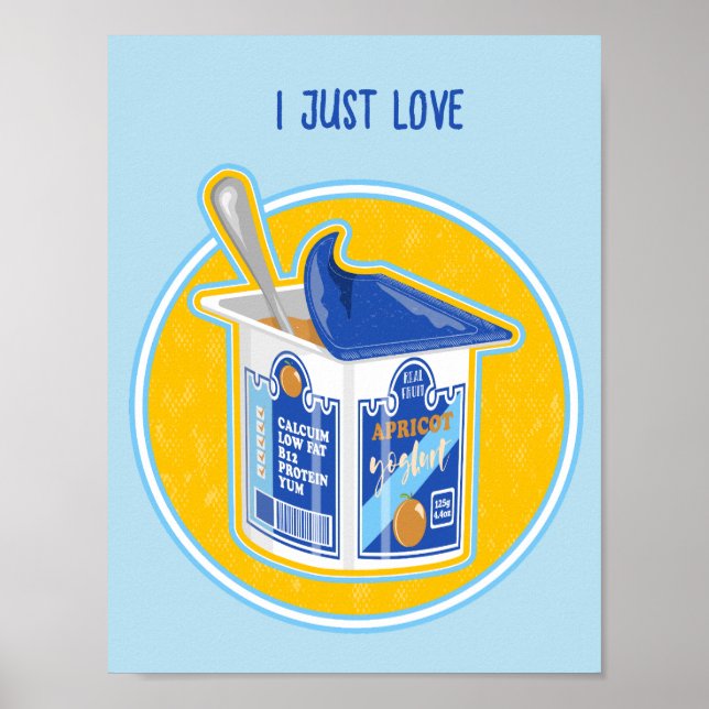 Poster Yaourt d'abricot en pot (Devant)