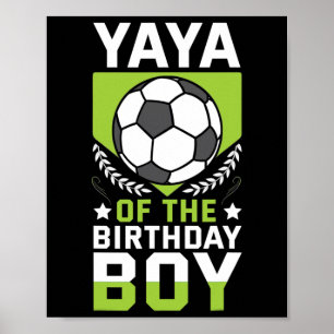 Poster Yaya du joueur de football du garçon d'anniversair