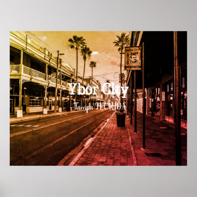 Poster Ybor City, Tampa FLORIDA (Devant)