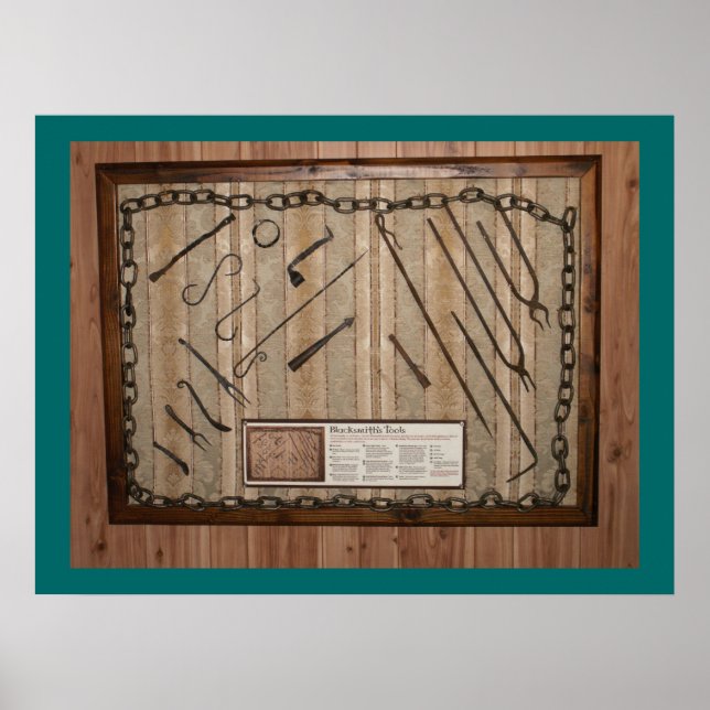 Poster Ye vieux forgeron Outils du métier (Devant)