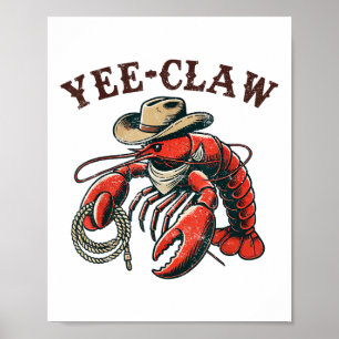 Poster Yee Claw ! Funky Crawfish Cajun Seafood Festival