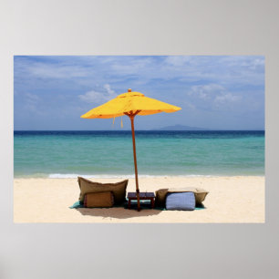 Poster Yellow umbrella