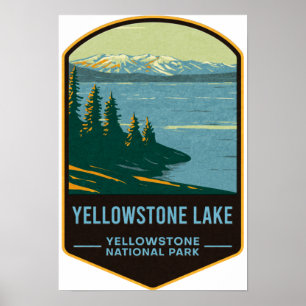 Poster Yellowstone Lake Yellowstone National Park