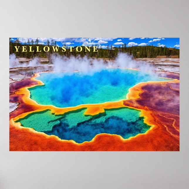 Poster Yellowstone Thermal Hot Pot (Front)