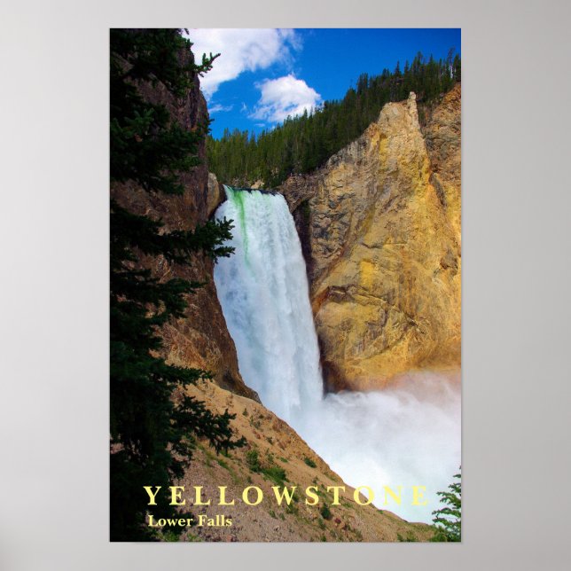 Poster Yellowstone Waterfall (Front)